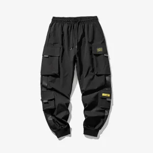 2021 New Hip Hop Joggers Cargo Pants Men Harem Pants Multi-Pocket Ribbons Man Sweatpants Streetwear Casual