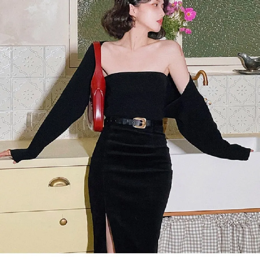 A-line high waist corduroy skirt