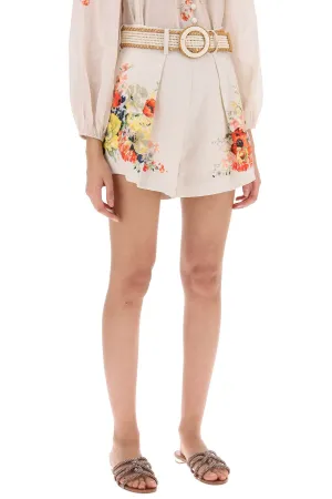 alight linen tuck shorts