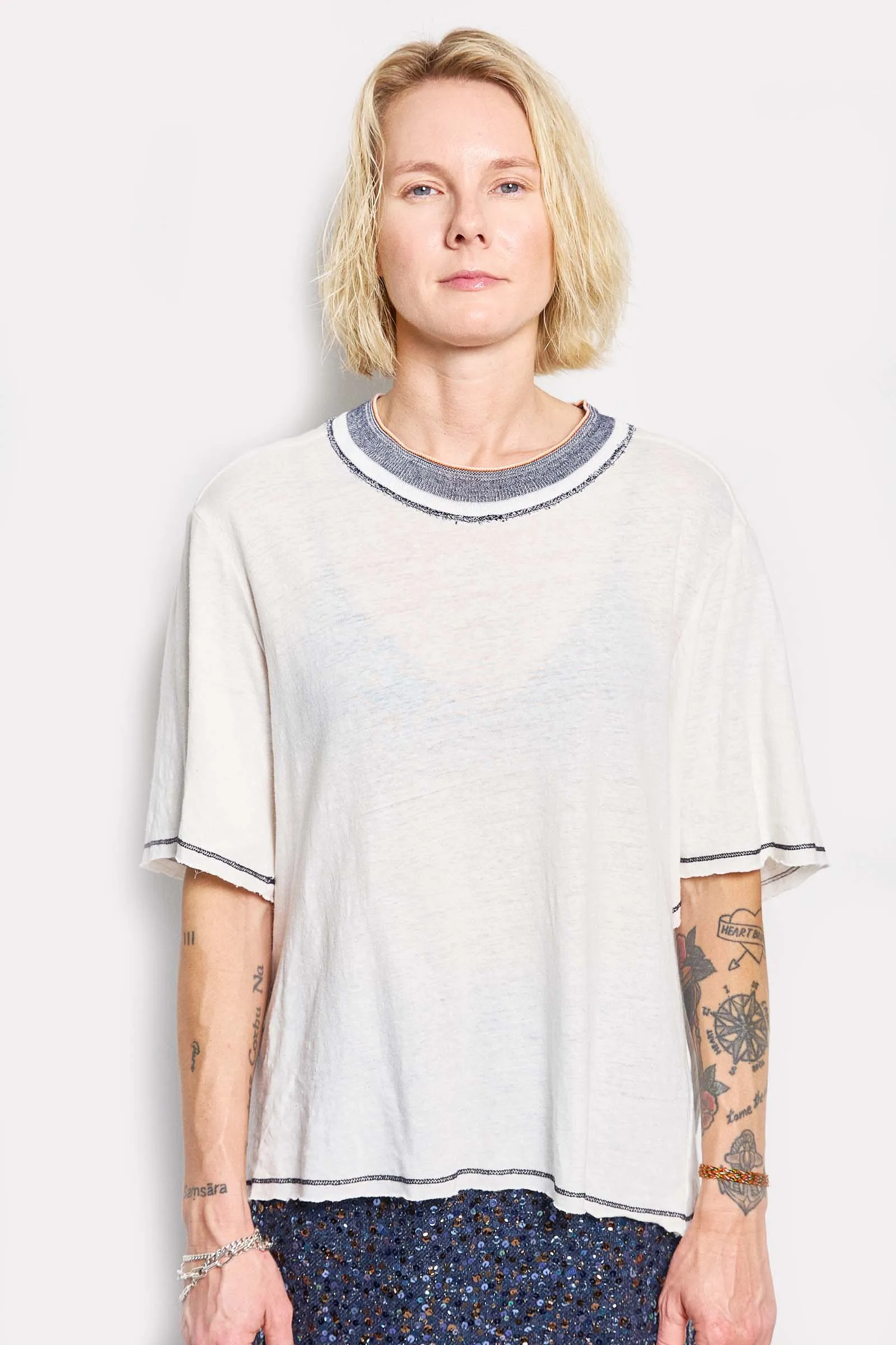 anouk cotton linen tee