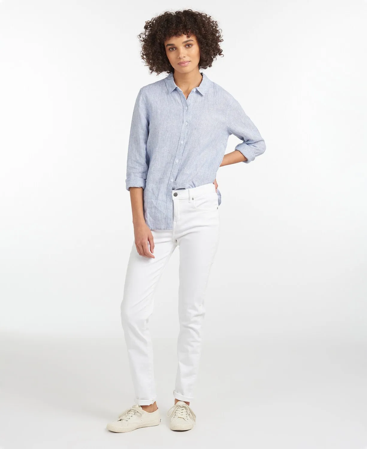 BARBOUR Marine Shirt NAVY/WHITE
