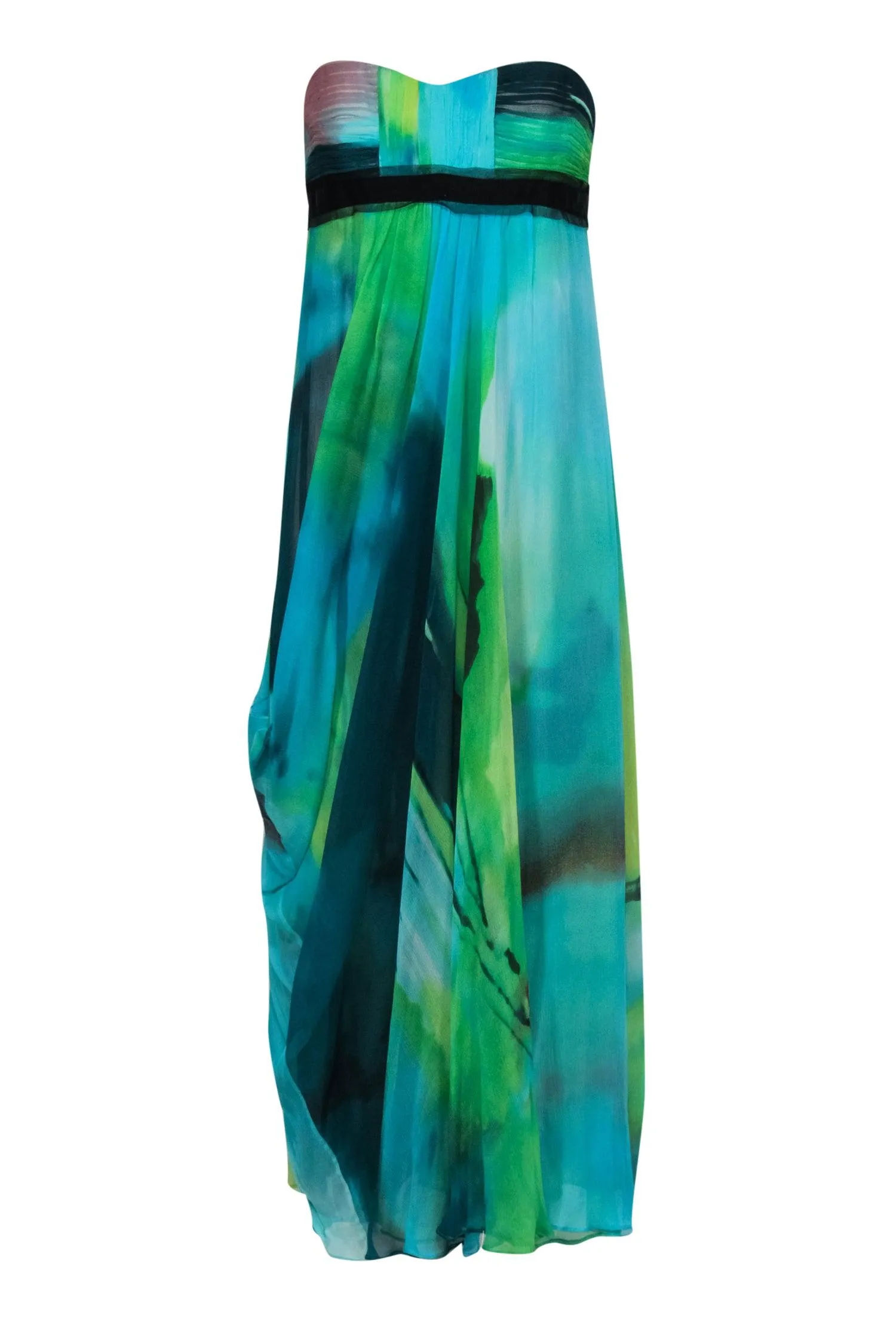 BCBG Max Azria - Multicolor Strapless Maxi Dress Sz 2
