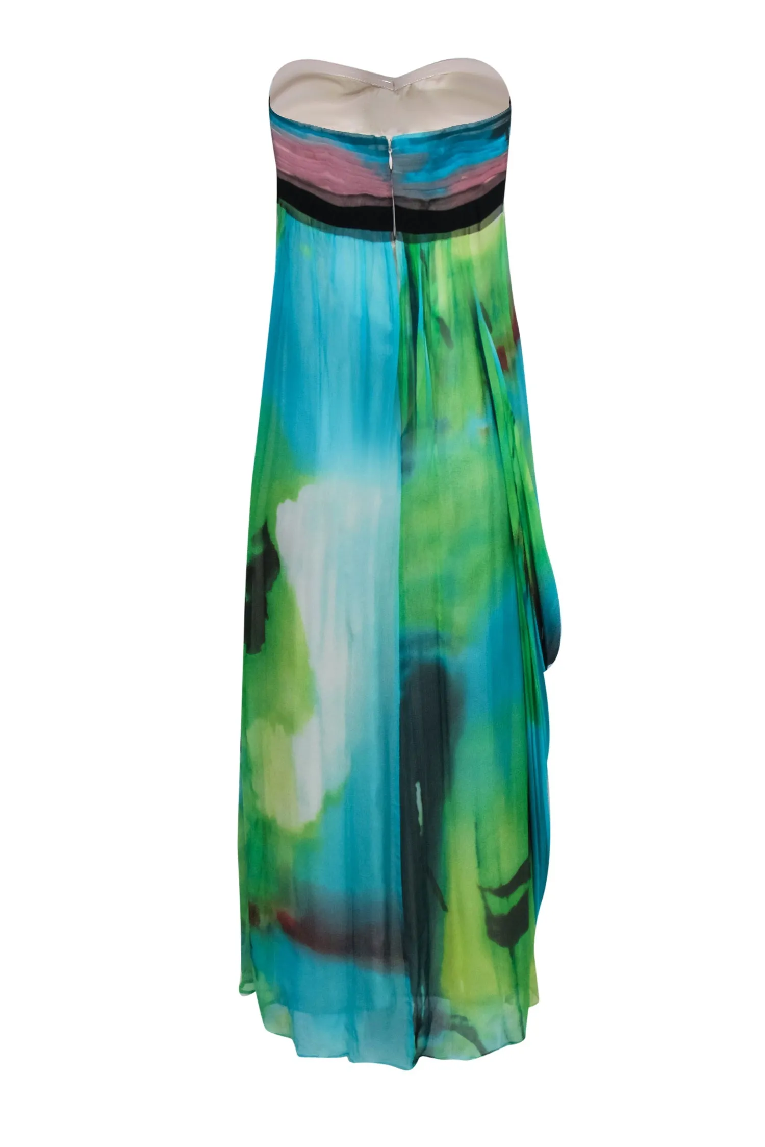 BCBG Max Azria - Multicolor Strapless Maxi Dress Sz 2