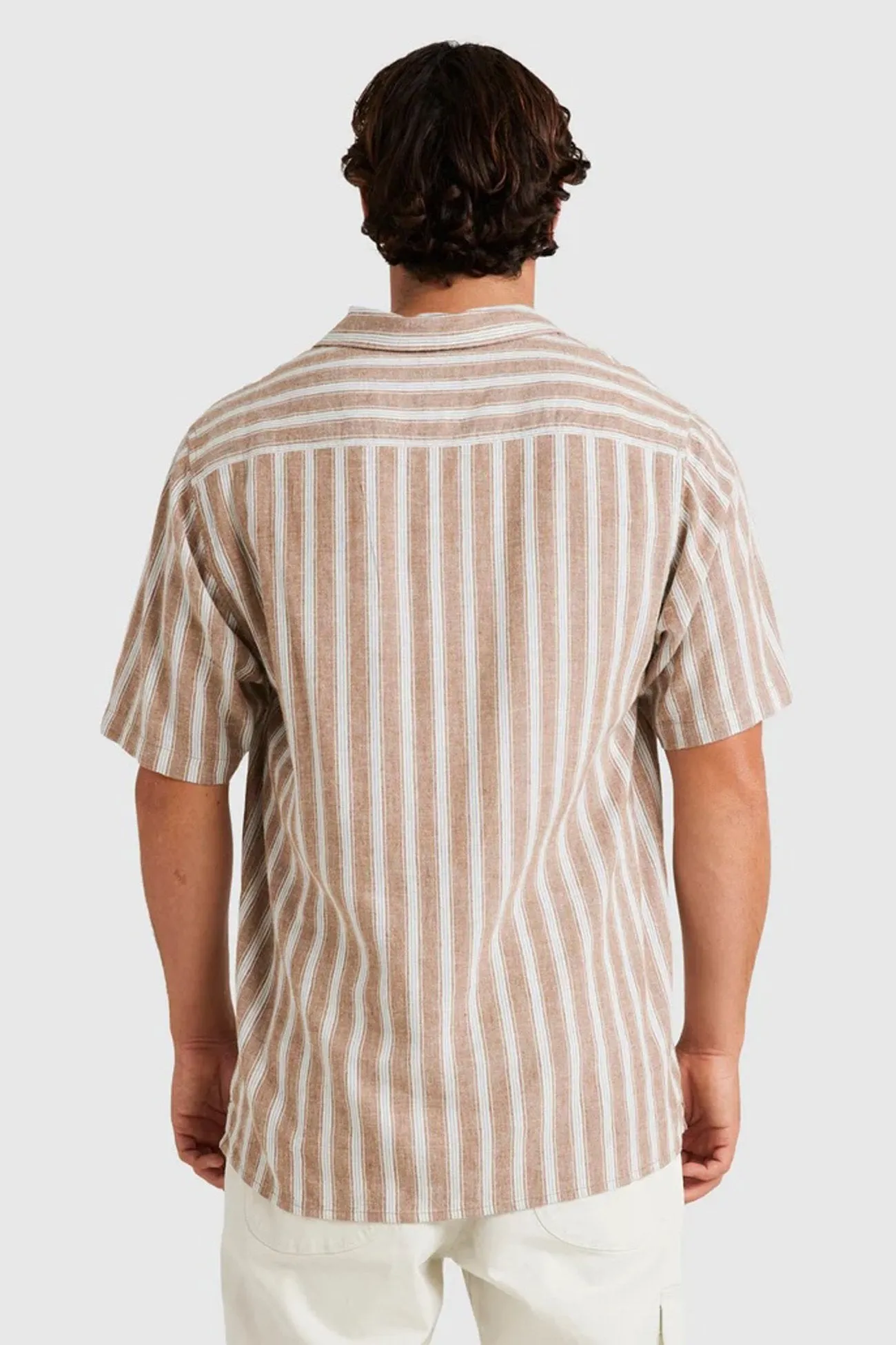 Beat Stripe Vintage Short Sleeve Shirt Ermine