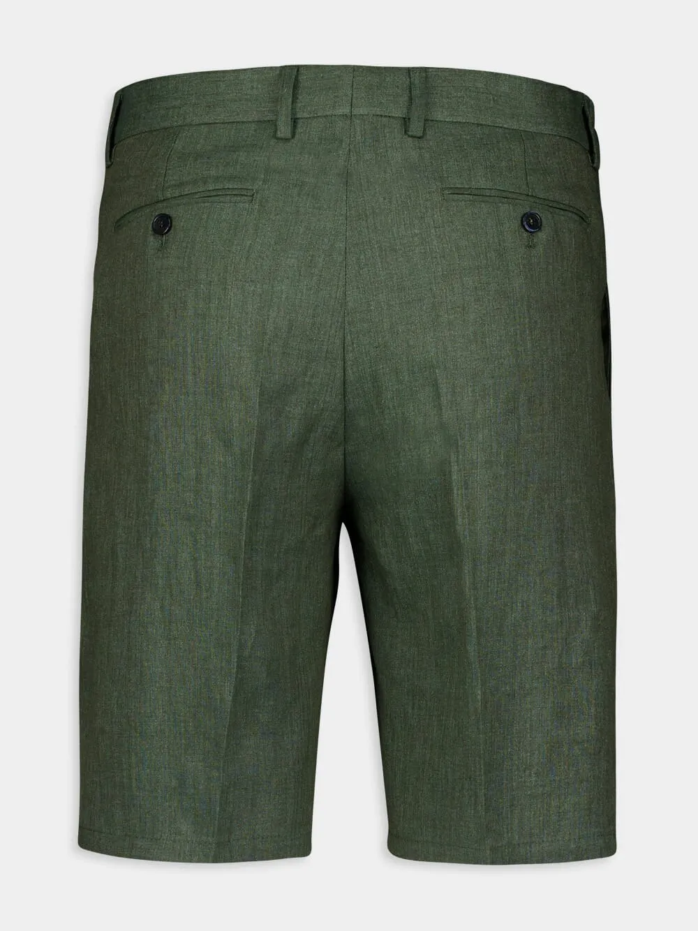 Bermuda Green Linen Shorts
