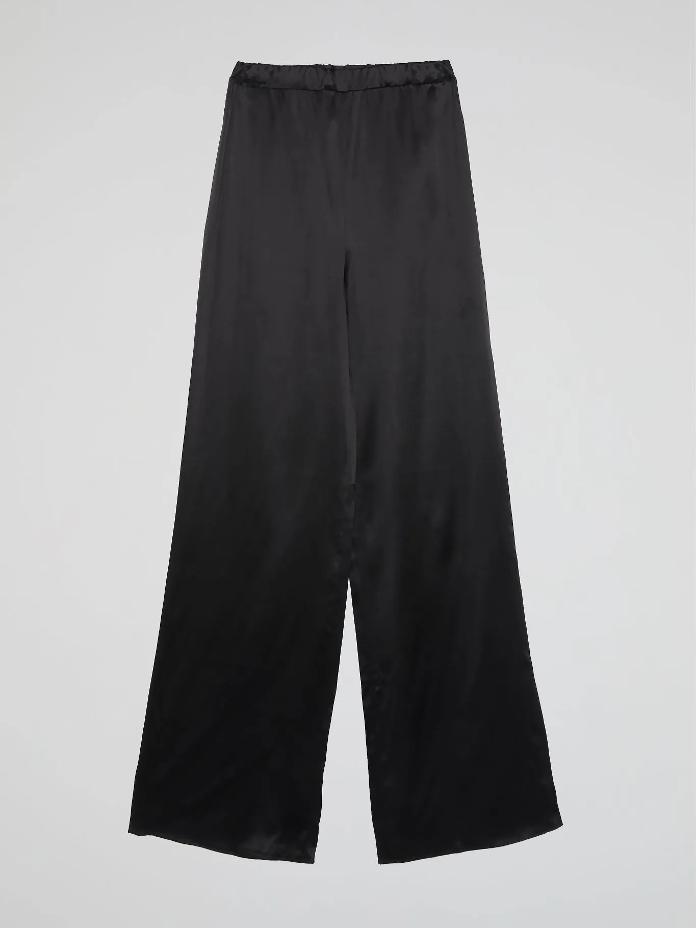 Black Elastic Waist Palazzo Pants