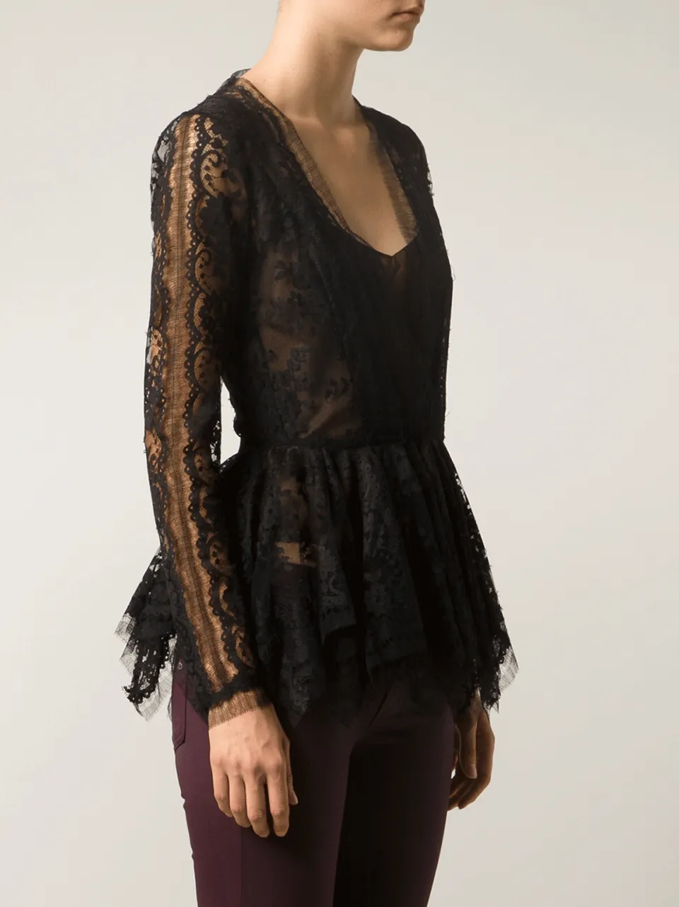 Black Lace Blouse Jacket
