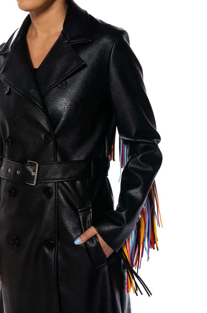 BLESS-RYDER BLACK TRENCH JACKET