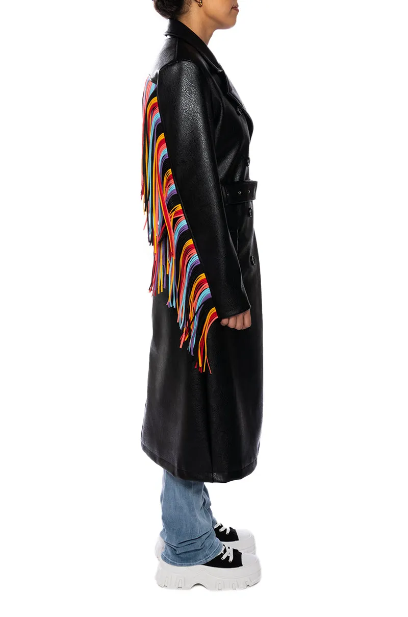 BLESS-RYDER BLACK TRENCH JACKET