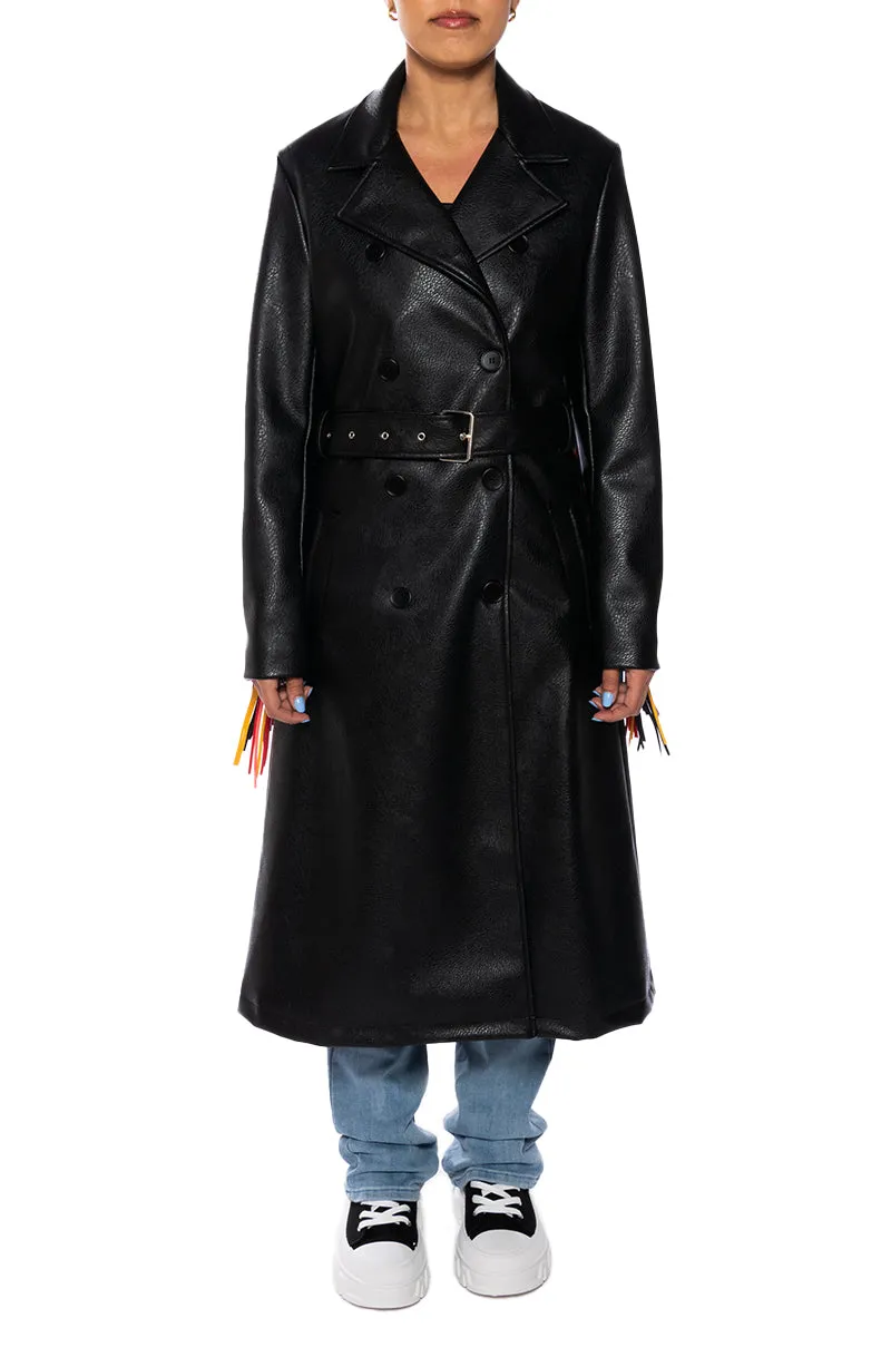 BLESS-RYDER BLACK TRENCH JACKET