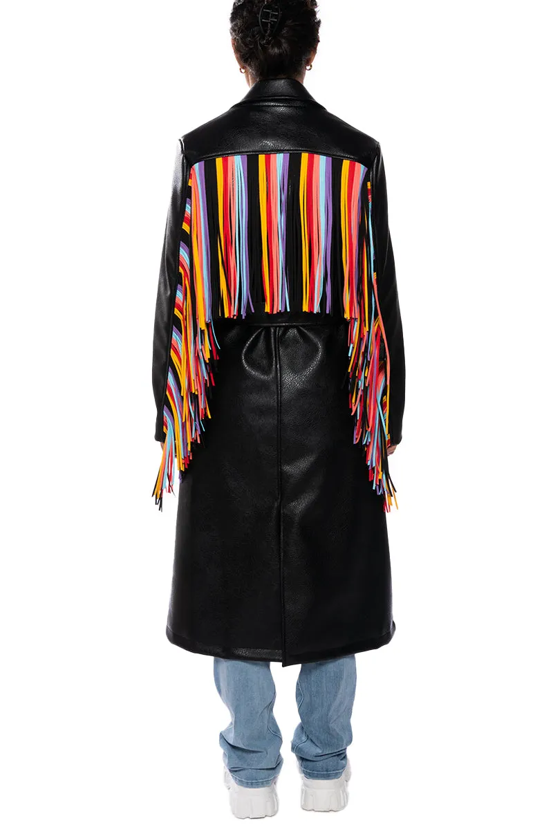 BLESS-RYDER BLACK TRENCH JACKET