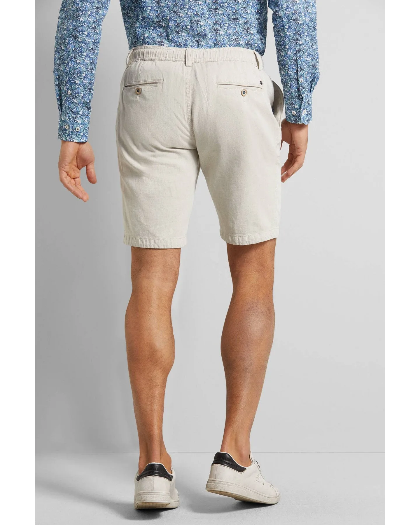 Bugatti - Bermuda Shorts Beige, Draw String, Navy