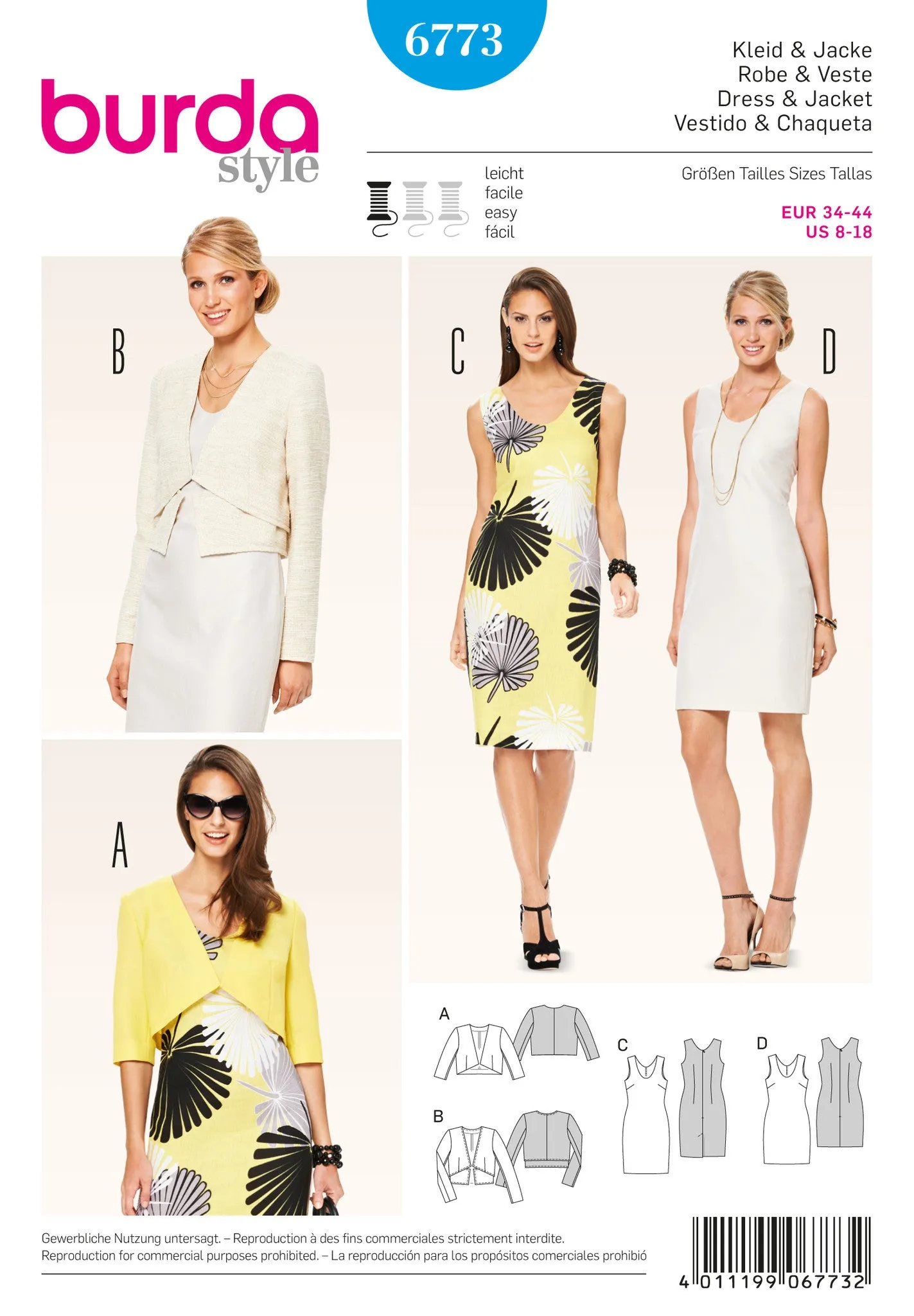 Burda 6773 Misses Dress Pattern | Easy