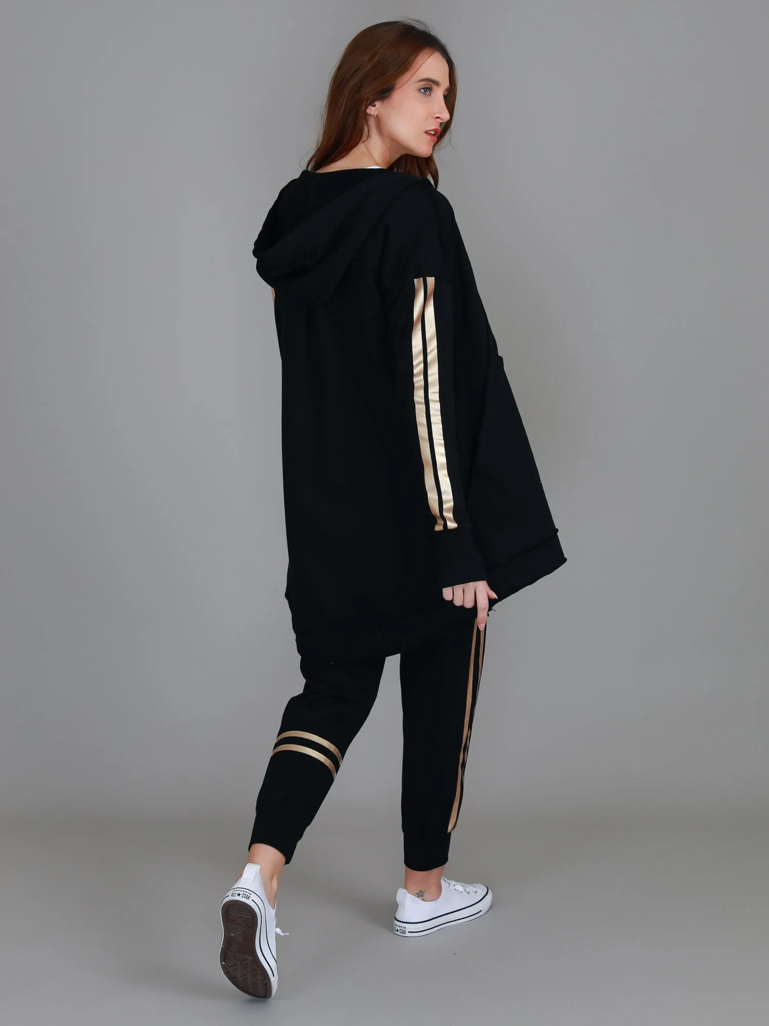 Charlie Gold Stripe Hooded Jacket
