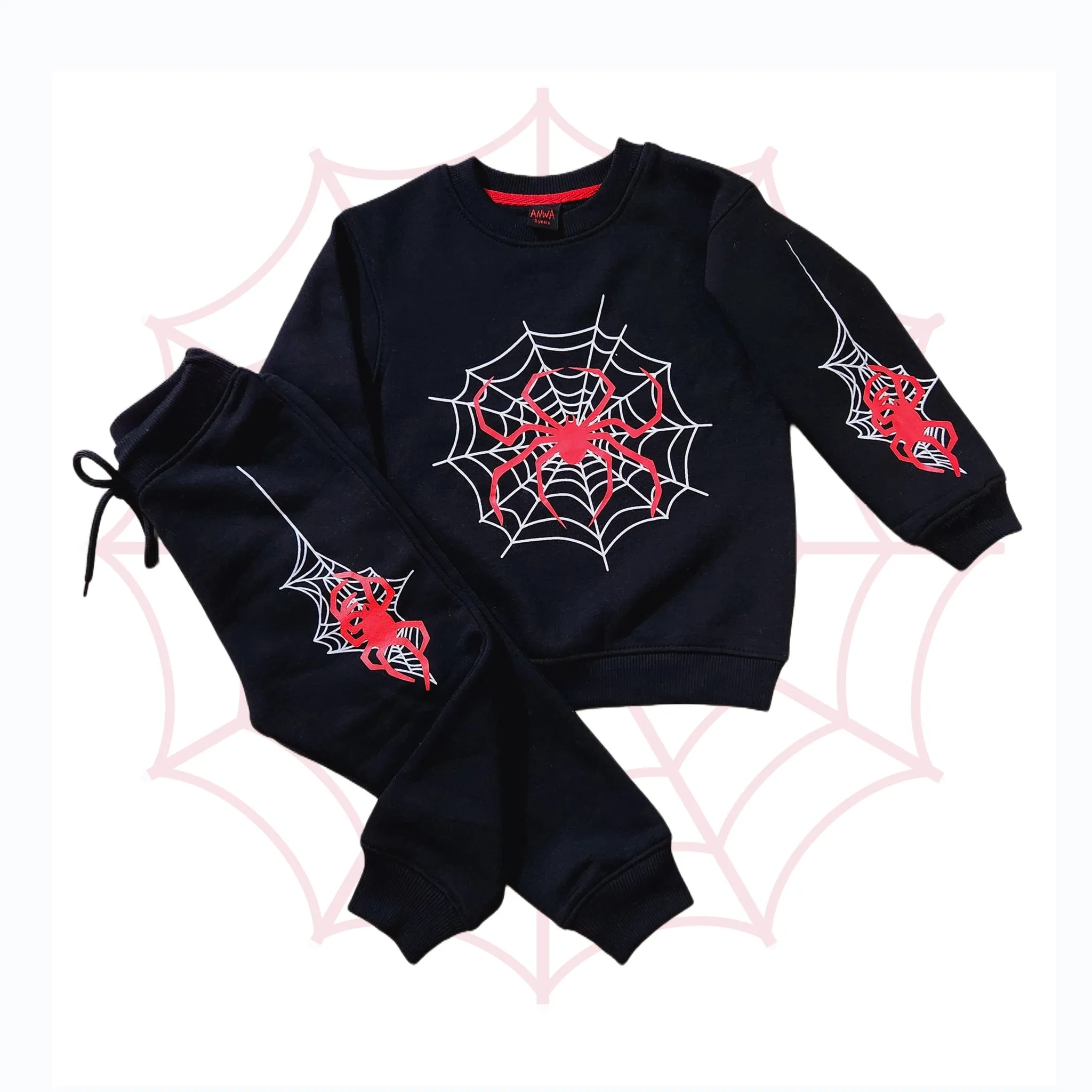 Cool Spider-Printed Kids’ Tracksuit