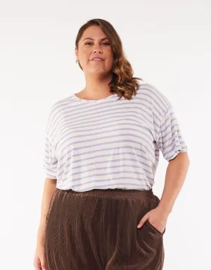 Elm Collette Stripe Tee - Purple