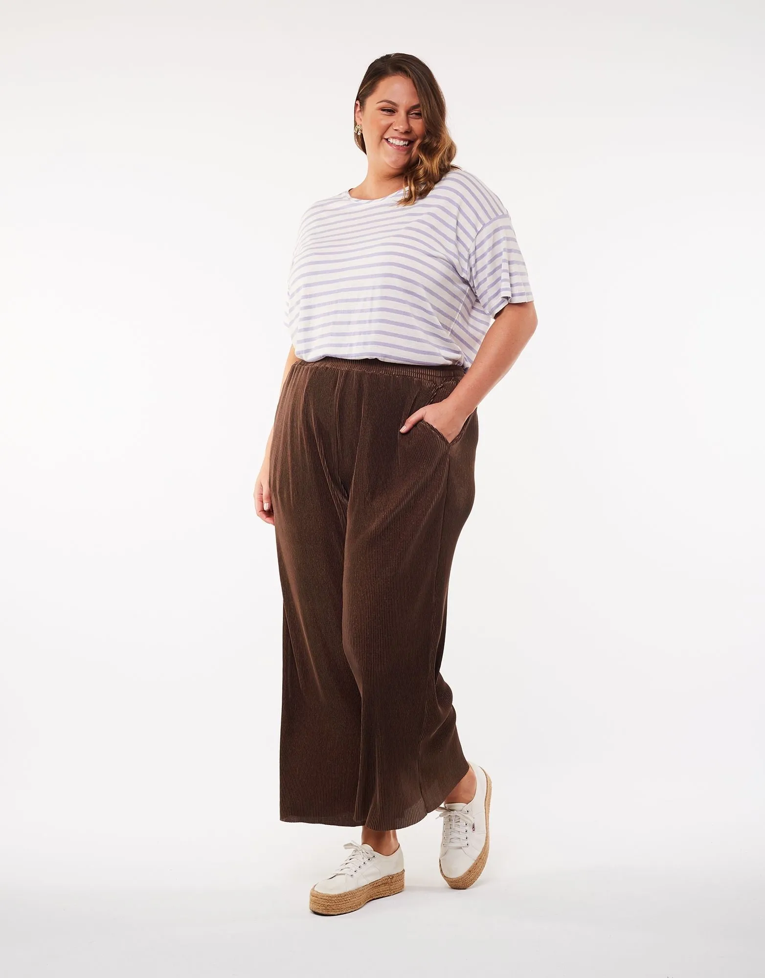 Elm Collette Stripe Tee - Purple