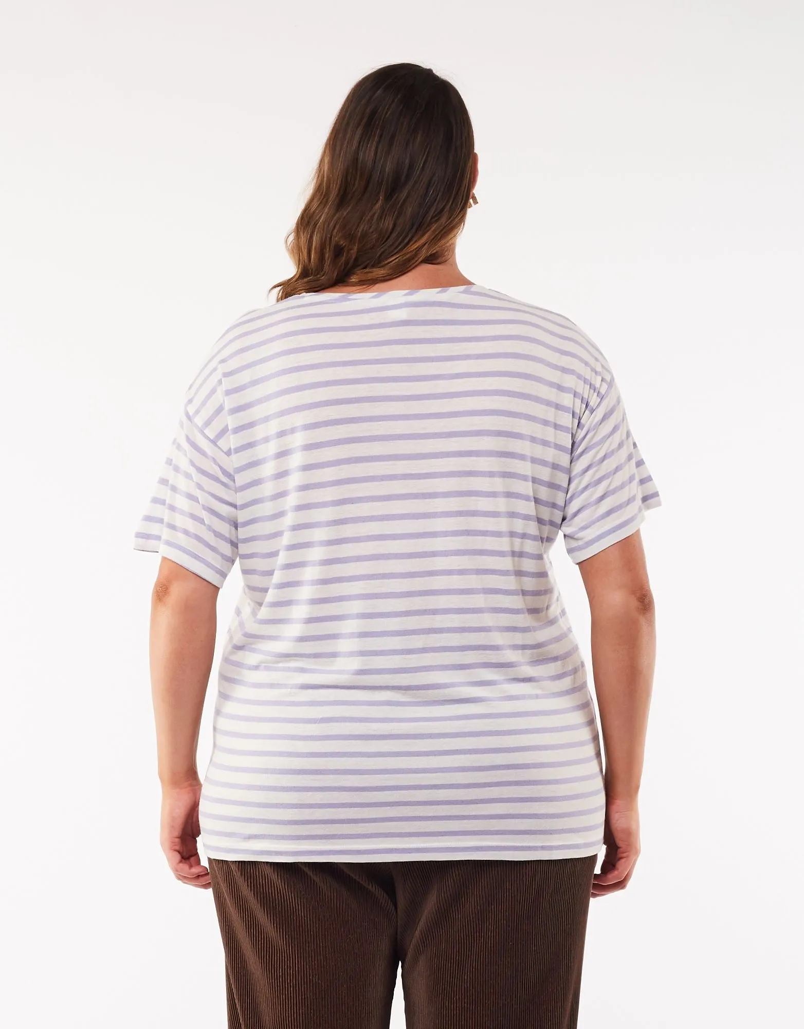 Elm Collette Stripe Tee - Purple