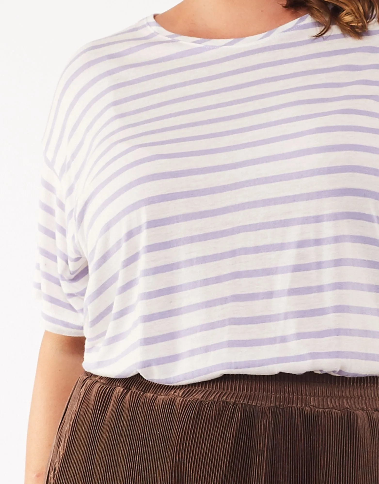 Elm Collette Stripe Tee - Purple