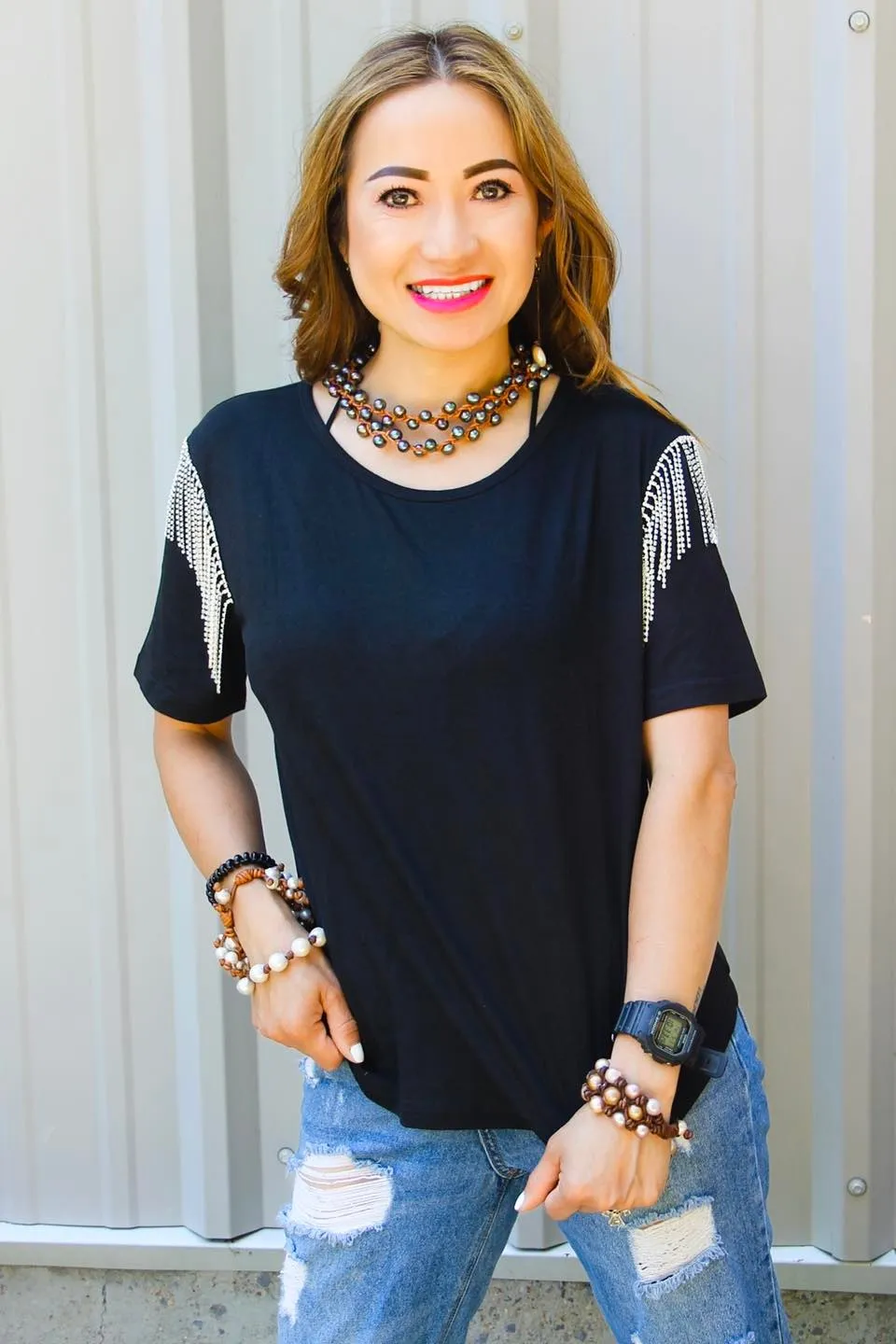 Fab and Festive Rhinestone Tee