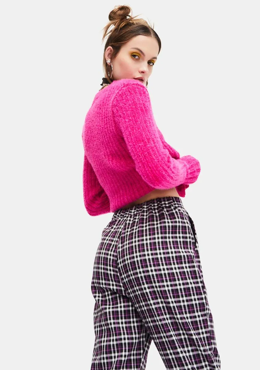 Flirtatious Fun Button Up Cropped Cardigan