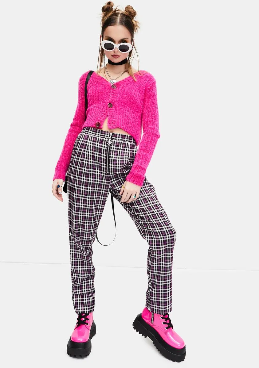 Flirtatious Fun Button Up Cropped Cardigan