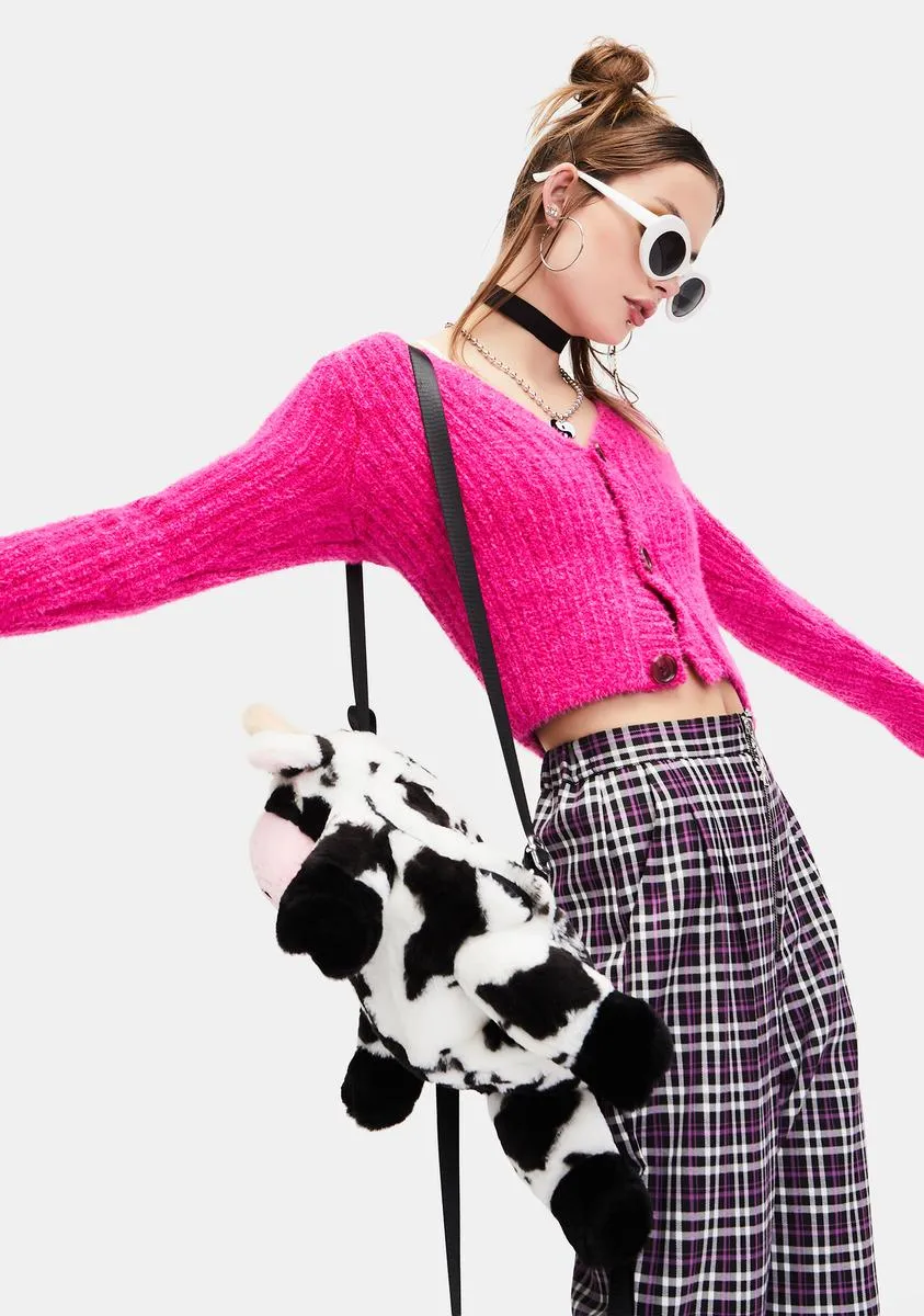 Flirtatious Fun Button Up Cropped Cardigan