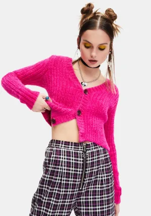 Flirtatious Fun Button Up Cropped Cardigan