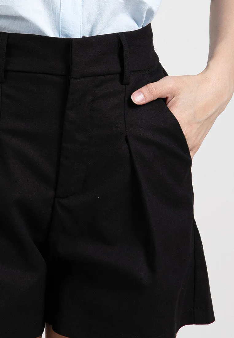 Forest Ladies Tailored Cotton Linen Shorts Women Bermuda Shorts | Seluar Pendek Perempuan 865106