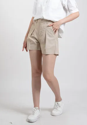 Forest Ladies Tailored Cotton Linen Shorts Women Bermuda Shorts | Seluar Pendek Perempuan 865106
