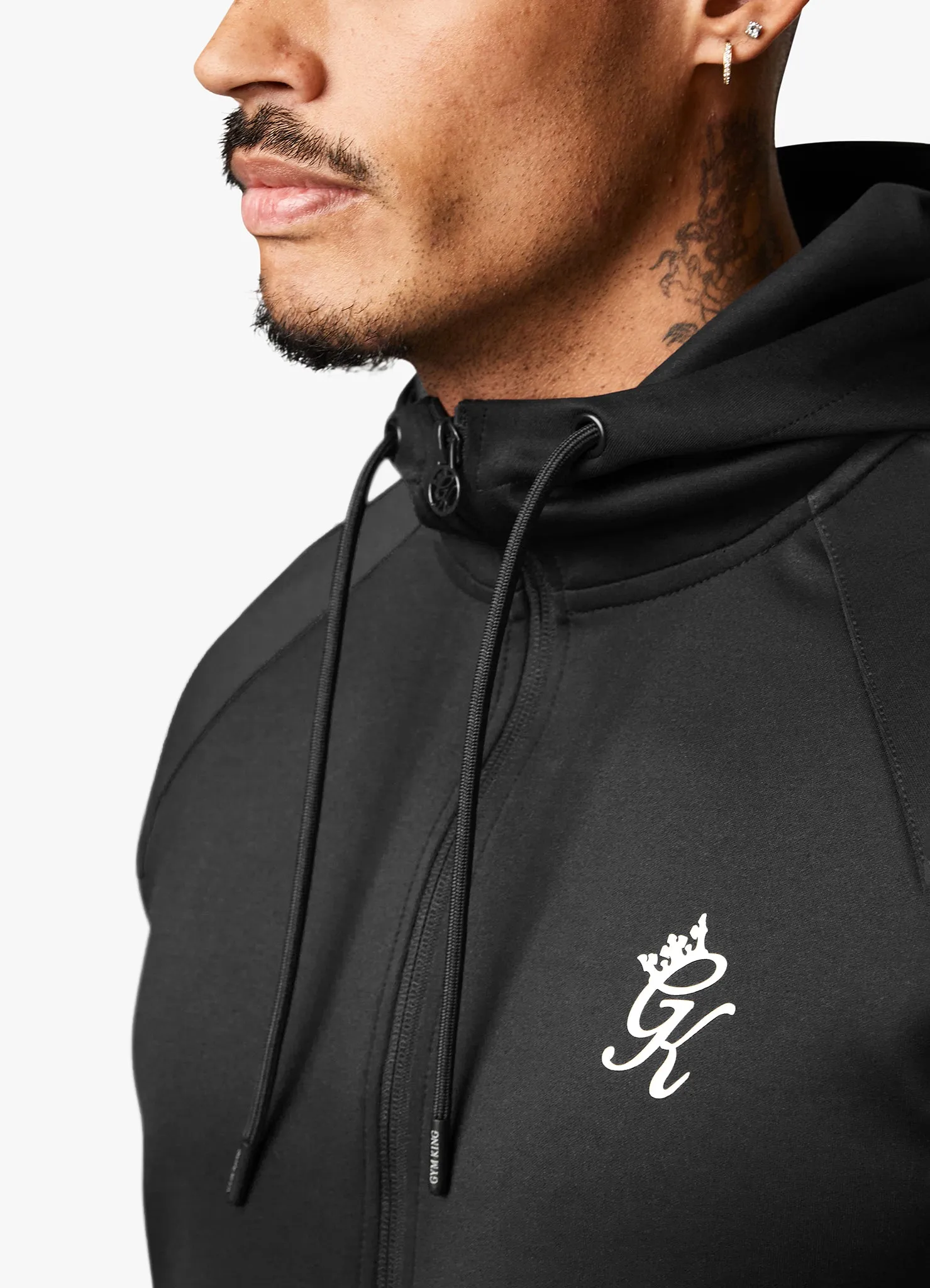Gym King Core Plus Poly Tracksuit - Black
