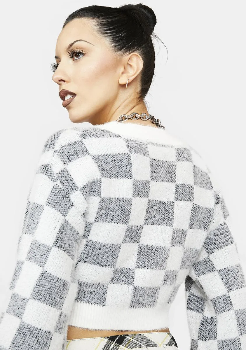 Harmony In Motion Checkered Cardigan
