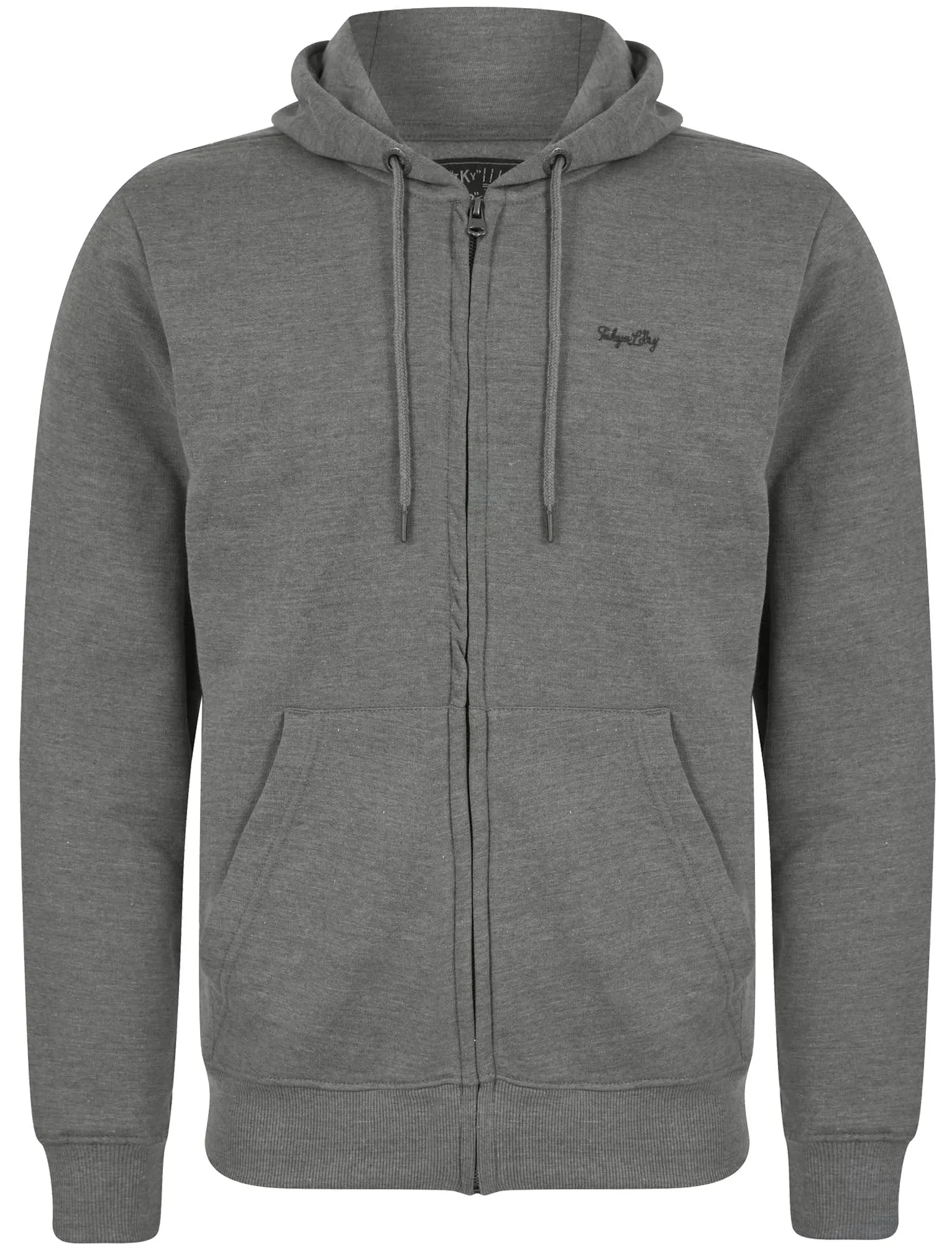 Invex 2pc Hoody & Jogger Brushback Fleece Tracksuit Co-ord Set in Mid Grey Marl - Tokyo Laundry