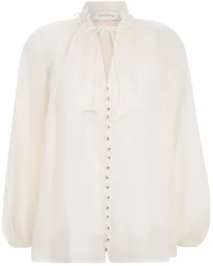 Ivory Dancer Lantern Blouse