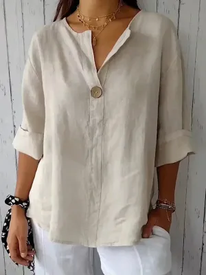 Jessa | Casual V-neck Blouse Buy 1 Get 1 FREE