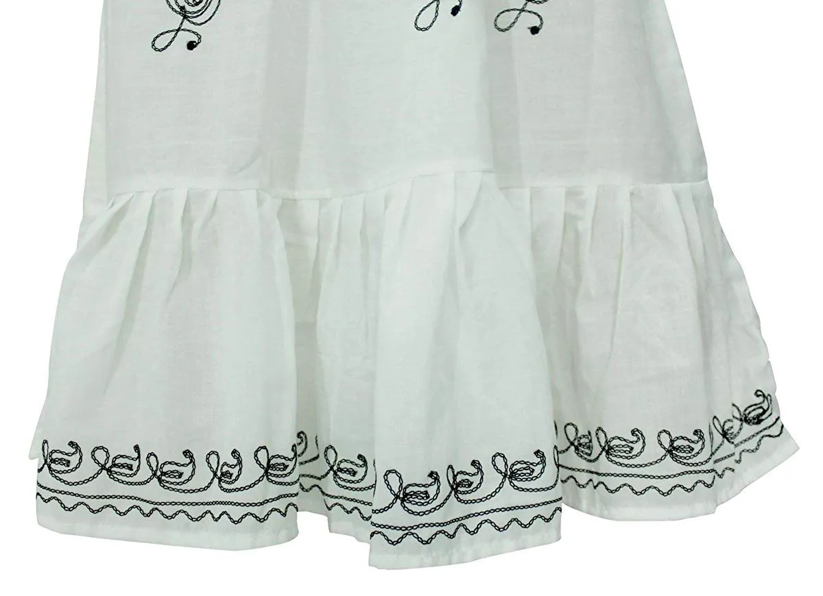 LA LEELA Women Boho Beachwear Summer Smoked Swing Tube Casual Sun Dress Solid