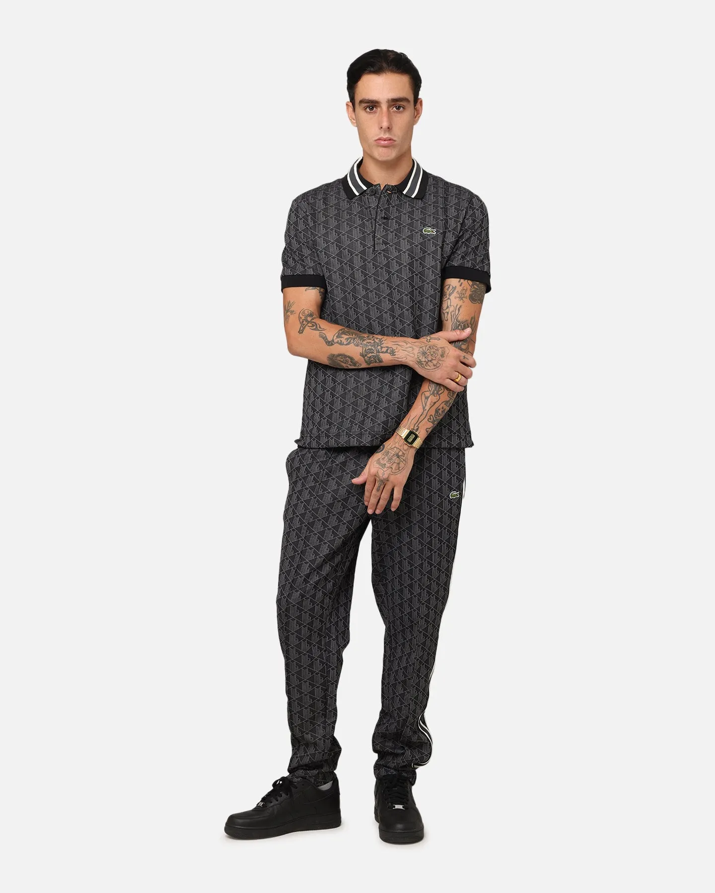 Lacoste Core Originals Monogram Track Pants Black/Graphite