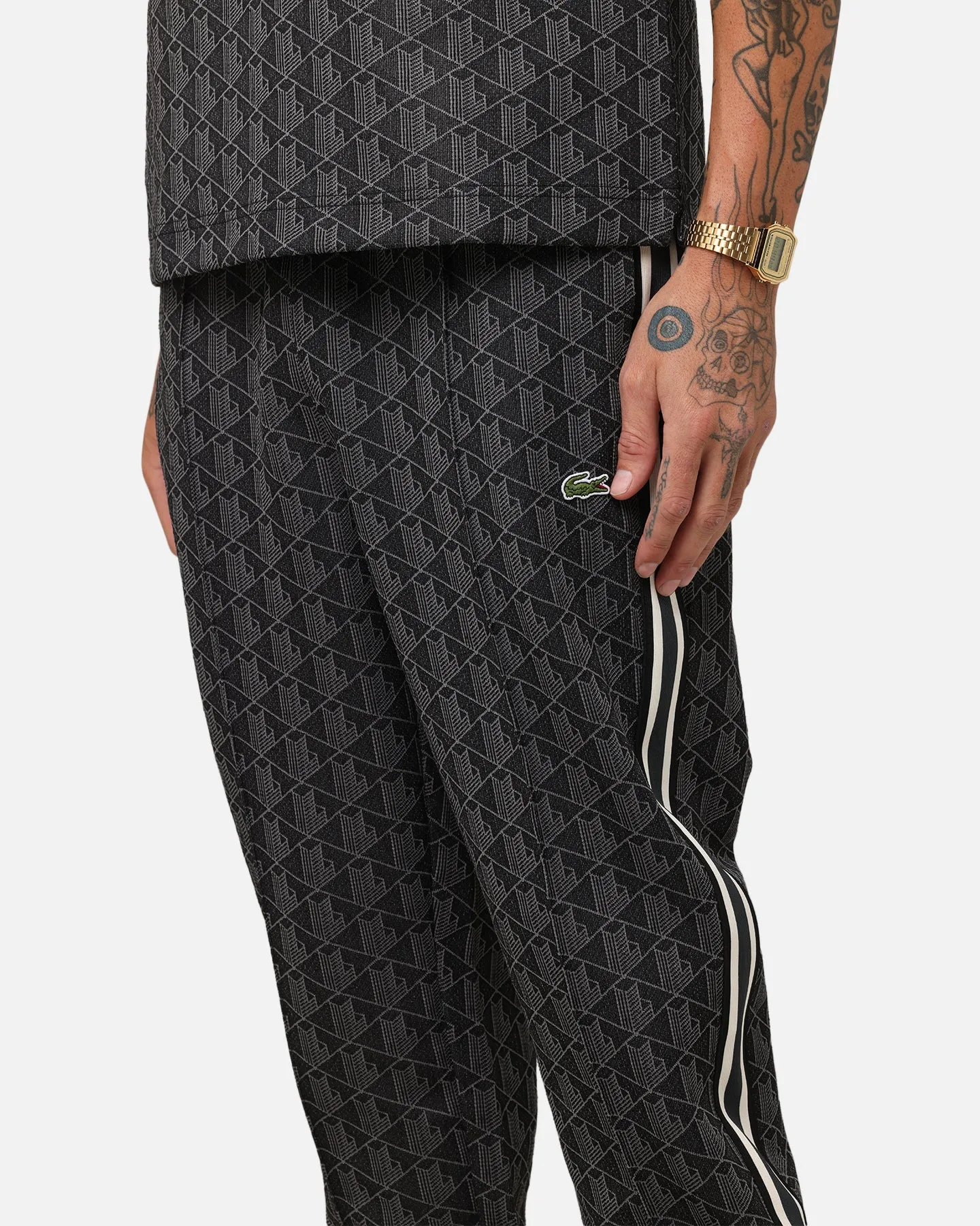 Lacoste Core Originals Monogram Track Pants Black/Graphite