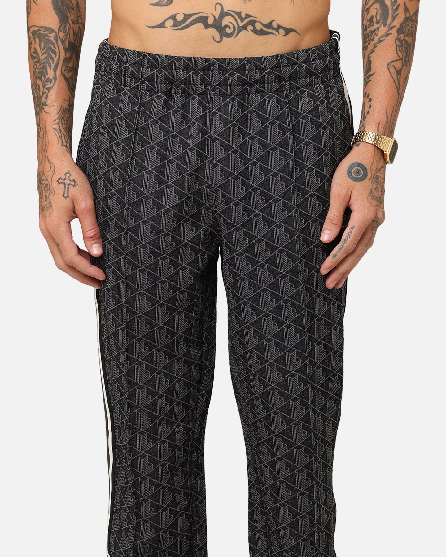 Lacoste Core Originals Monogram Track Pants Black/Graphite
