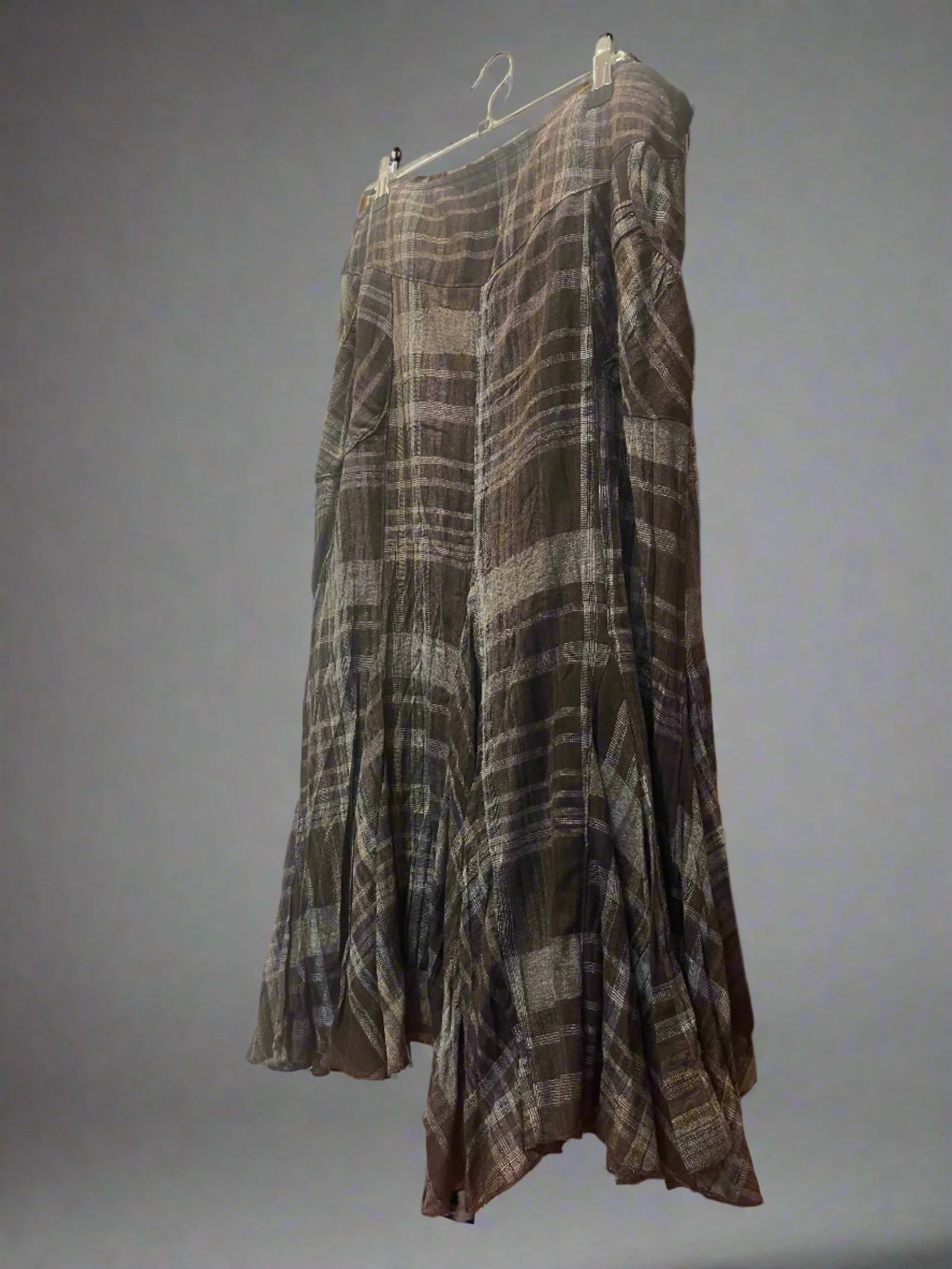 Lisa Campione Skirt Checkered Pattern