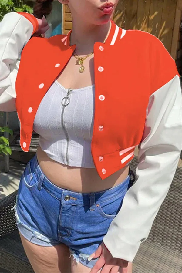 MB FASHION CROPPED BUTTON DOWN JACKET 6466R