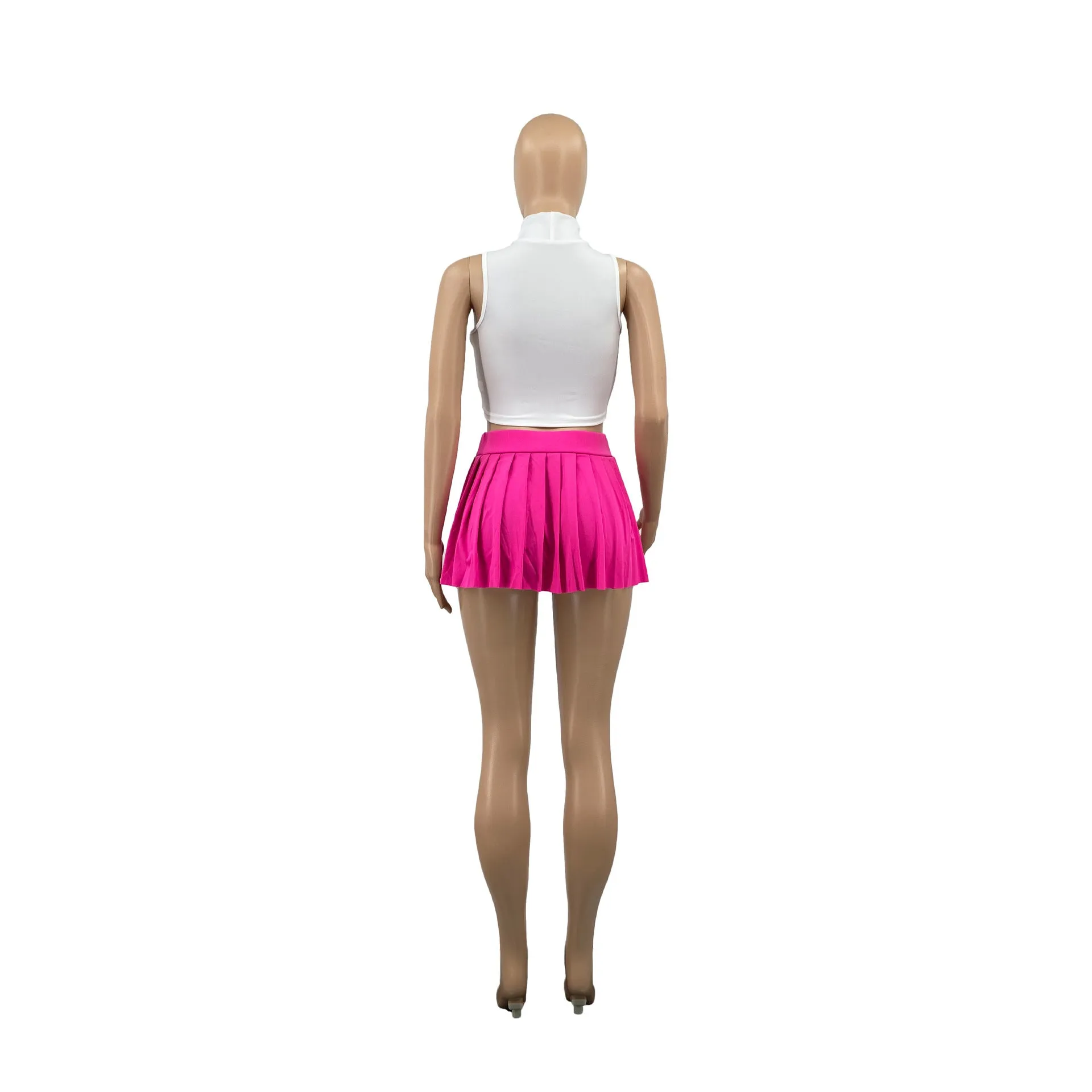 MB FASHION HIGH WAISTED PLAID MINI SKIRT 1347LY