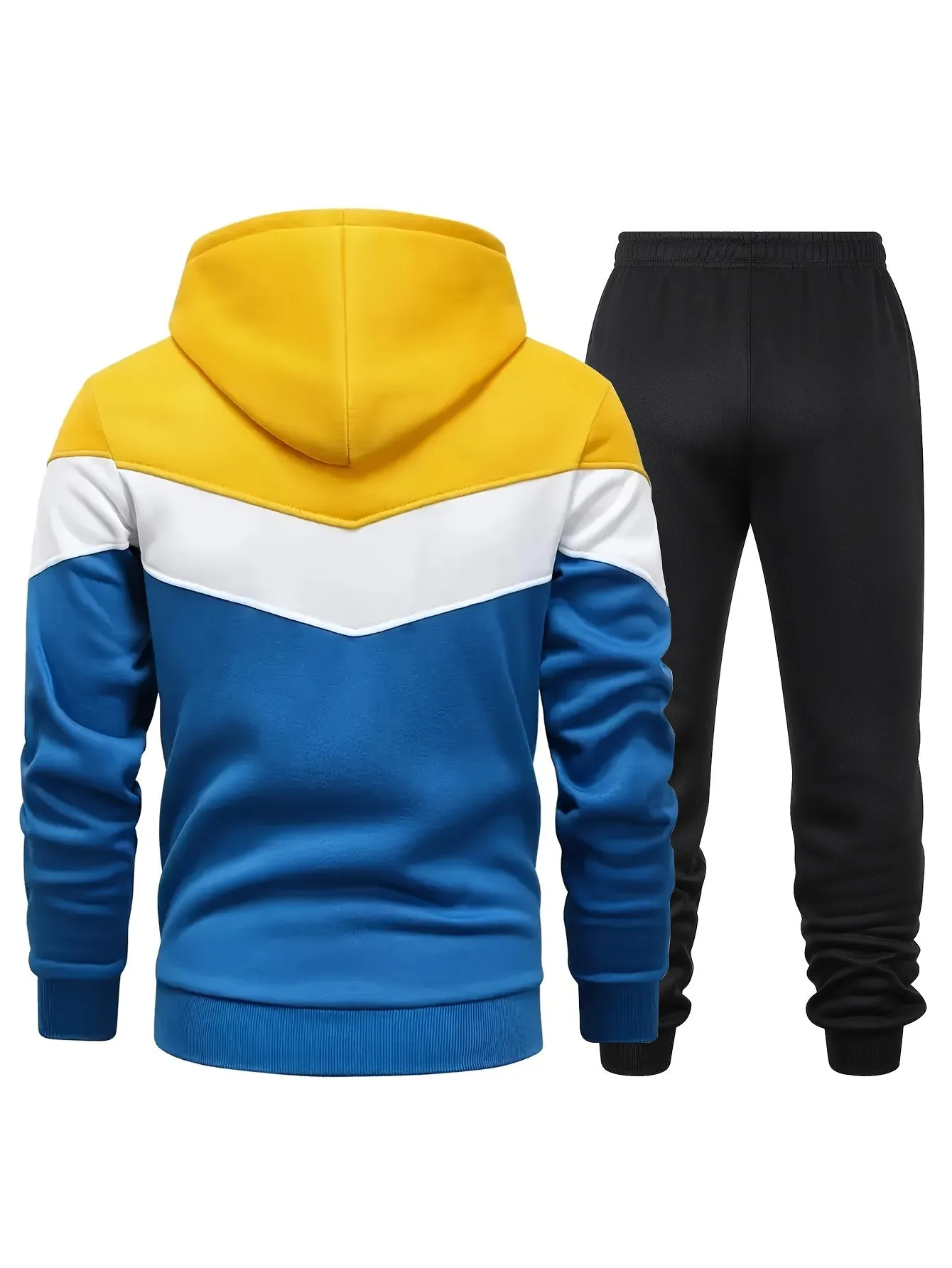 Men's Jacket & Joggers Casual Tracksuit Set with Drawstring and Pockets | Perfect for All Seasons