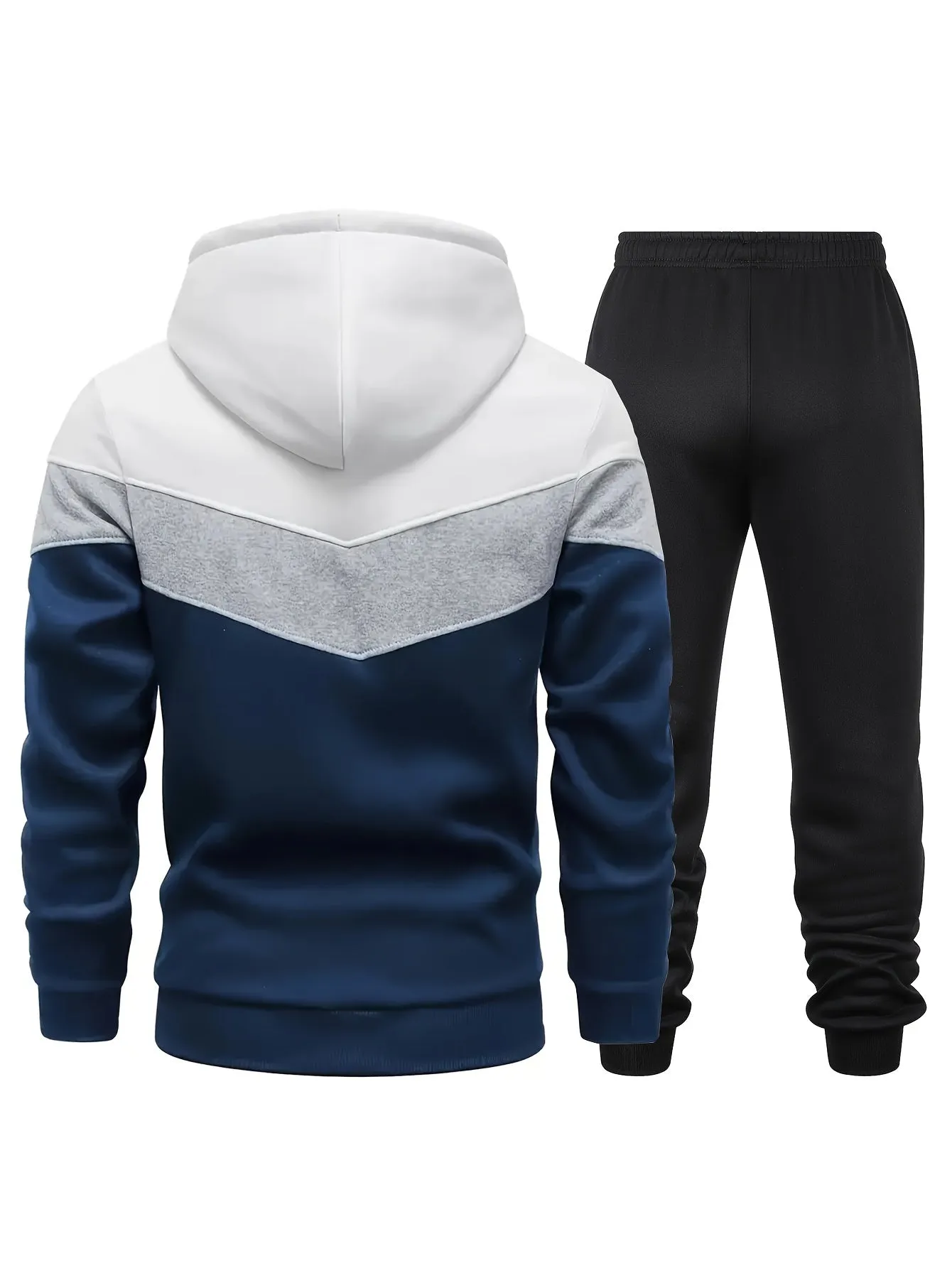 Men's Jacket & Joggers Casual Tracksuit Set with Drawstring and Pockets | Perfect for All Seasons