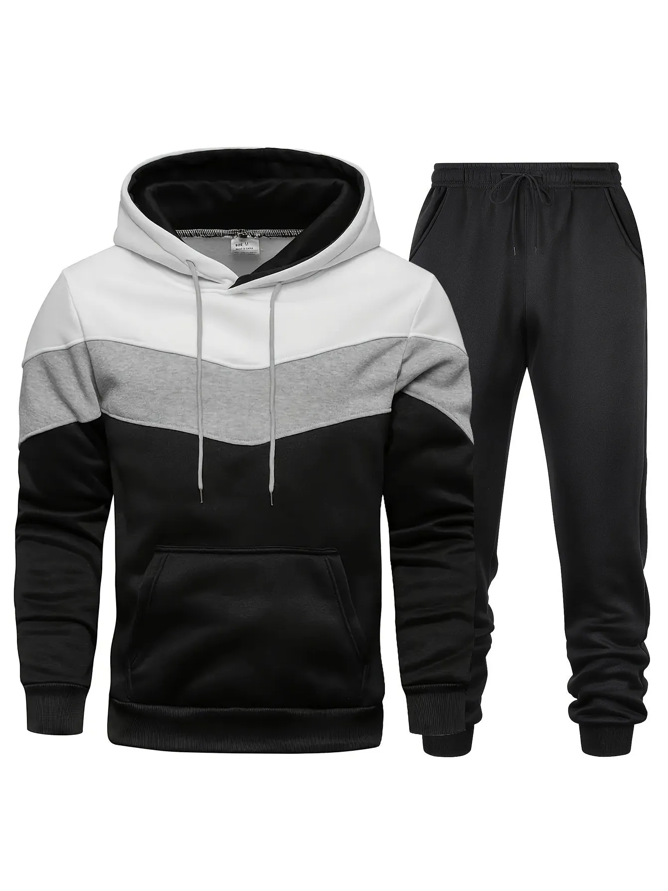 Men's Jacket & Joggers Casual Tracksuit Set with Drawstring and Pockets | Perfect for All Seasons
