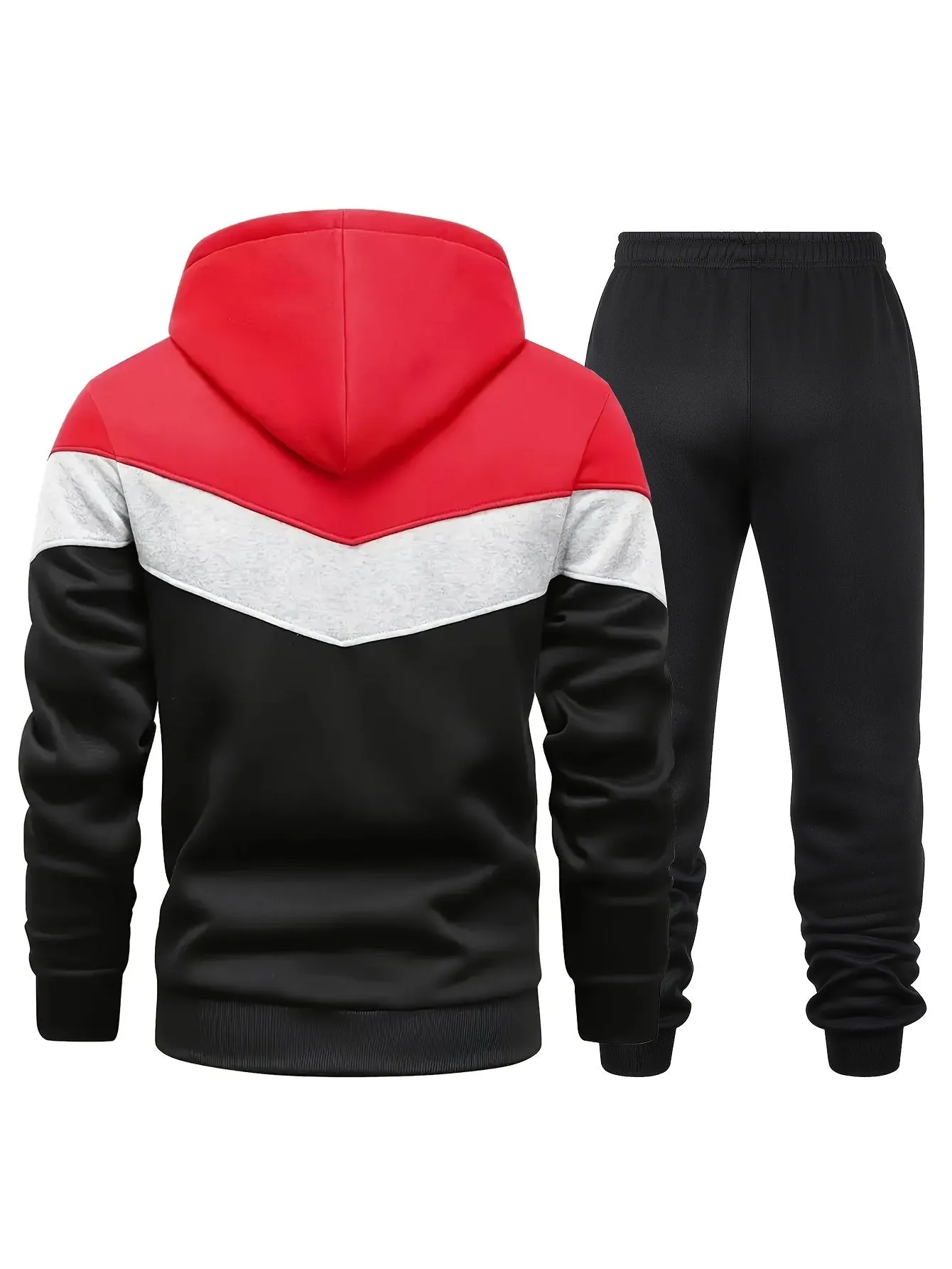 Men's Jacket & Joggers Casual Tracksuit Set with Drawstring and Pockets | Perfect for All Seasons