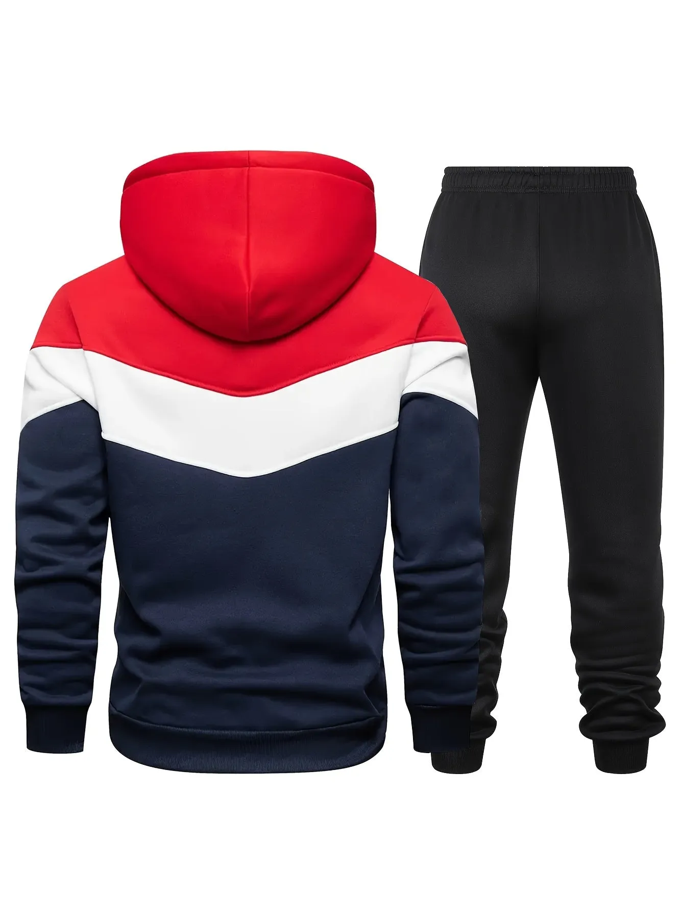 Men's Jacket & Joggers Casual Tracksuit Set with Drawstring and Pockets | Perfect for All Seasons