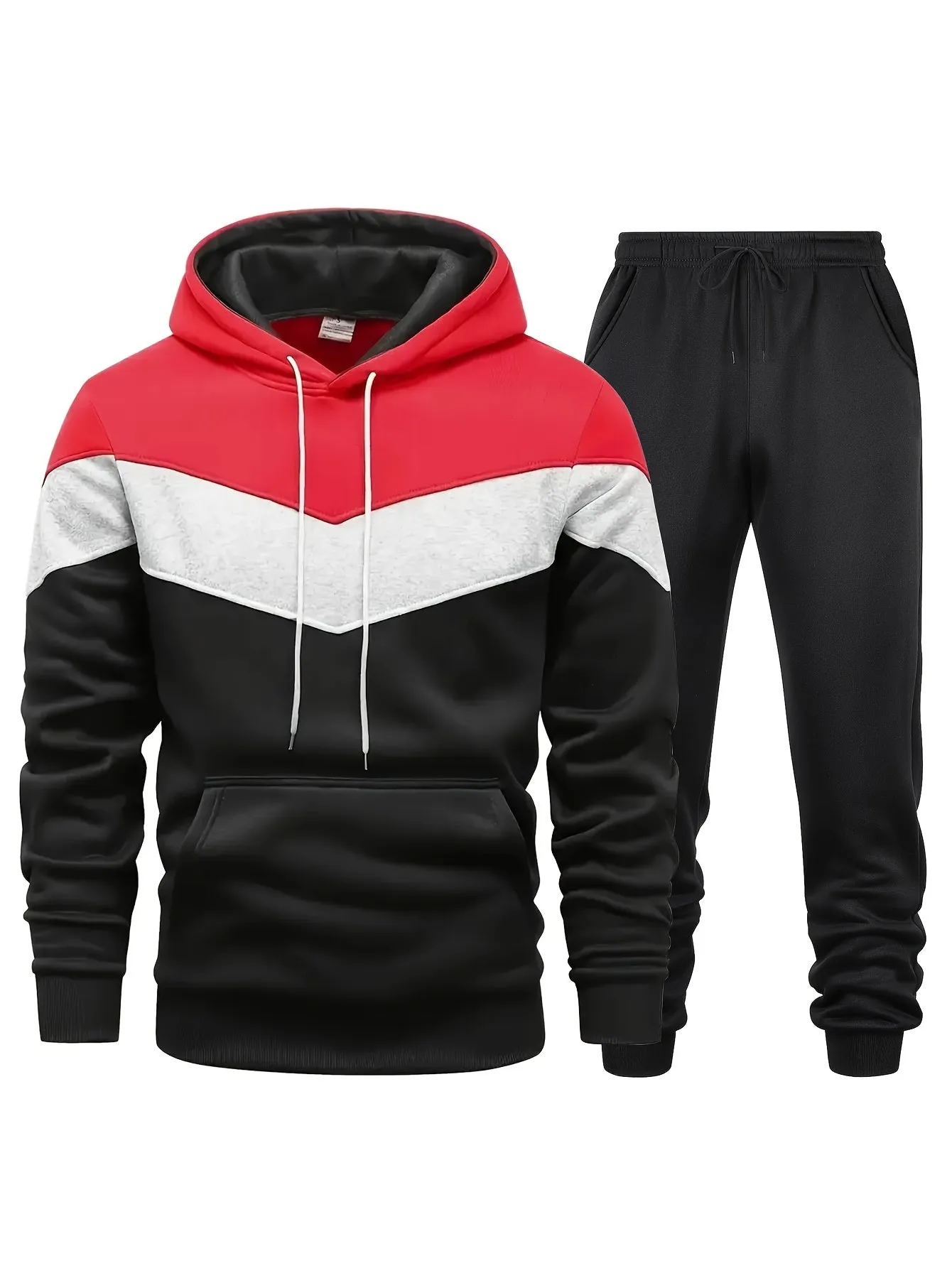 Men's Jacket & Joggers Casual Tracksuit Set with Drawstring and Pockets | Perfect for All Seasons