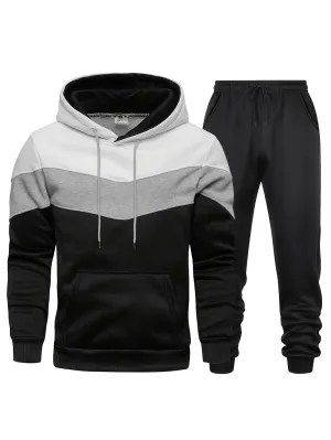 Men's Jacket & Joggers Casual Tracksuit Set with Drawstring and Pockets | Perfect for All Seasons