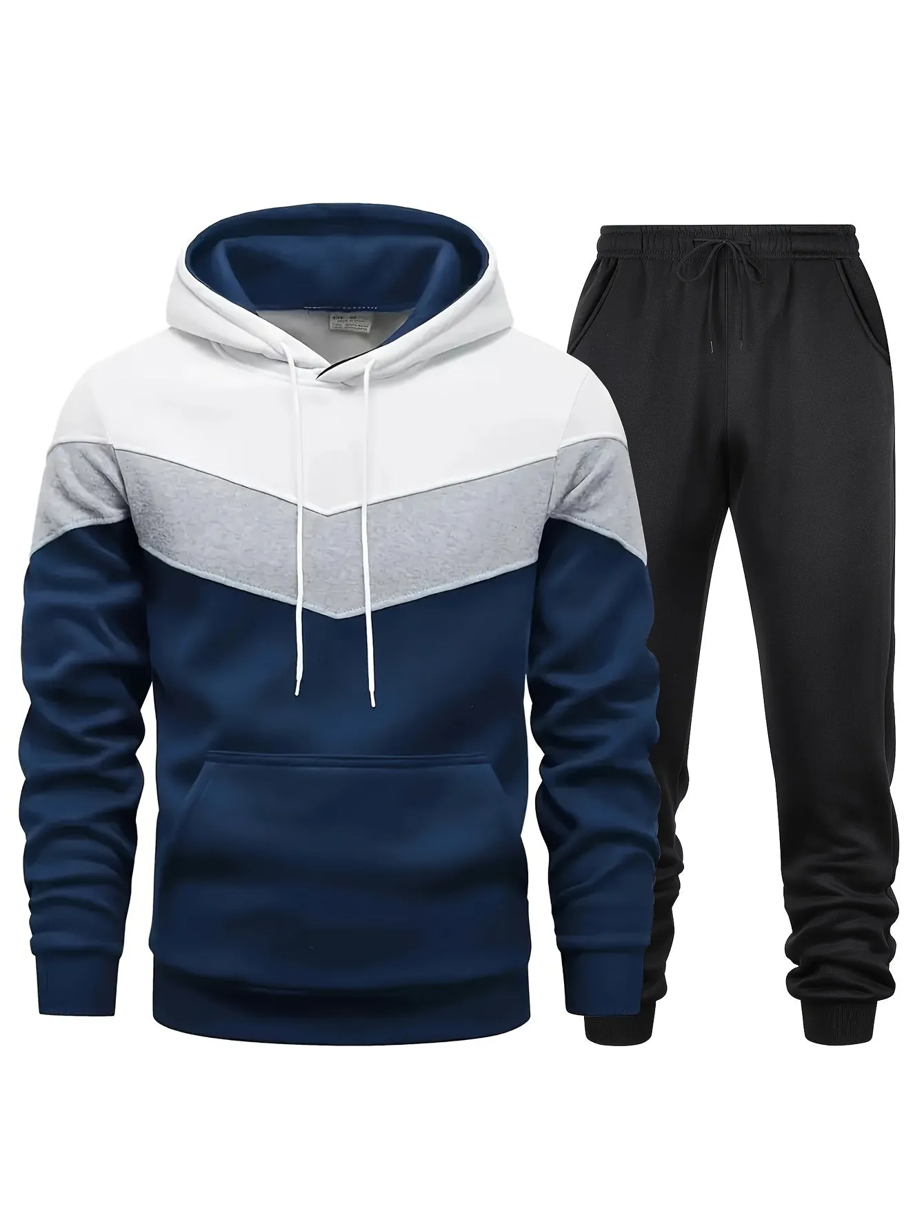 Men's Jacket & Joggers Casual Tracksuit Set with Drawstring and Pockets | Perfect for All Seasons